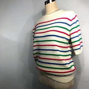 Vintage 90s knit stripped sweater tee